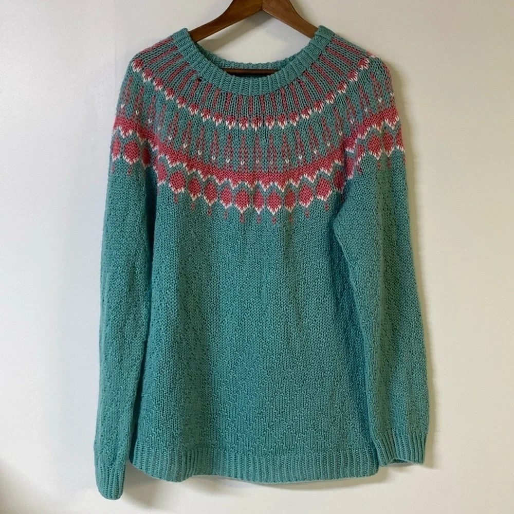 Handmade Crochet/Knit Pointelle Sweater - Picture 1 of 6